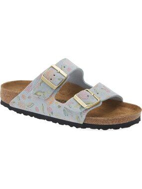 NEW Birkenstock Arizona Flower Print Slide  Sandals 38 Womens 7 to 7.5 NEW!!